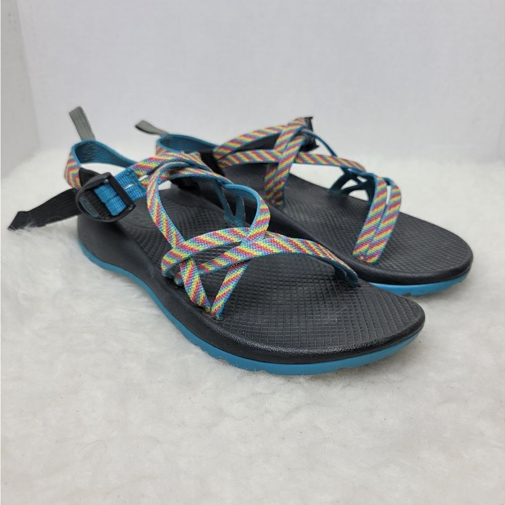 Chaco Z Cloud X2 Rainbow Strappy Hiking Beach Vibram Womens Sandals Shoes Size 6